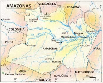 Mappa dell'Amazzonia