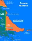 Mappa della Terra del Fuoco