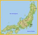 Cartina geografica di Honshu