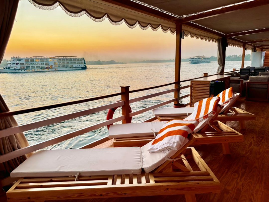 View of the Nile from the boat