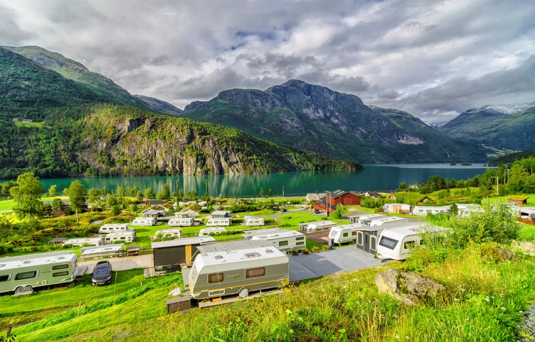 Campeggio in Norvegia con vista fiordo