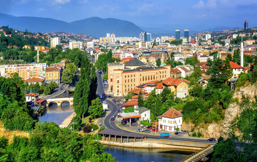 Il fiume Miljacka a Sarajevo