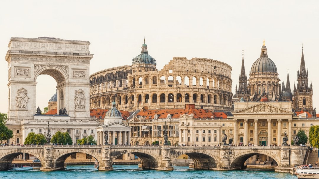 Famous monuments of European capitals