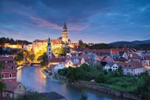 Cesky Krumlov ed il fiume Moldava