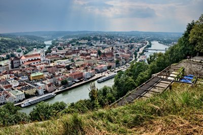 Panorama di Passau dalla Veste Oberhaus