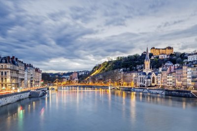 The Saone in Lyon, just before joining the Rhone