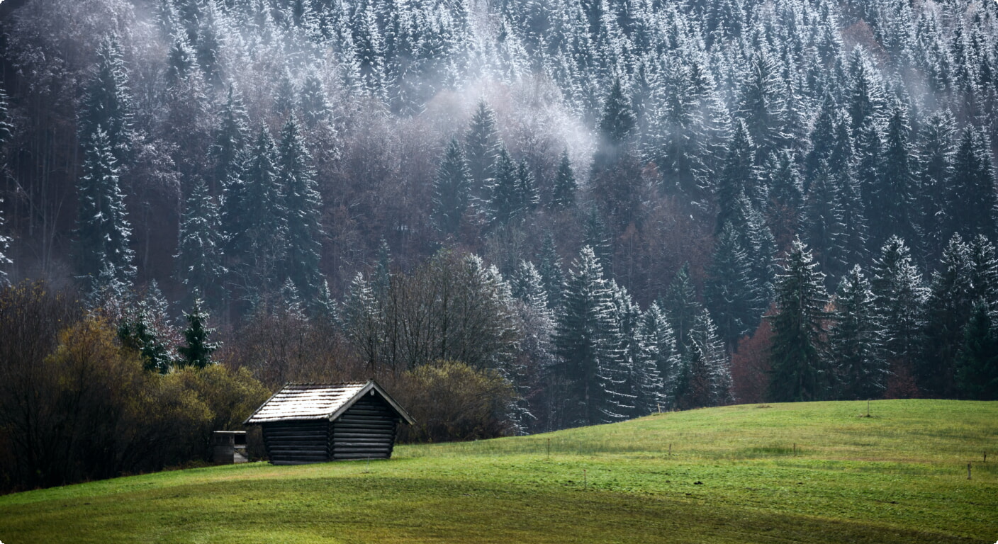 Paesaggio nella Foresta Nera