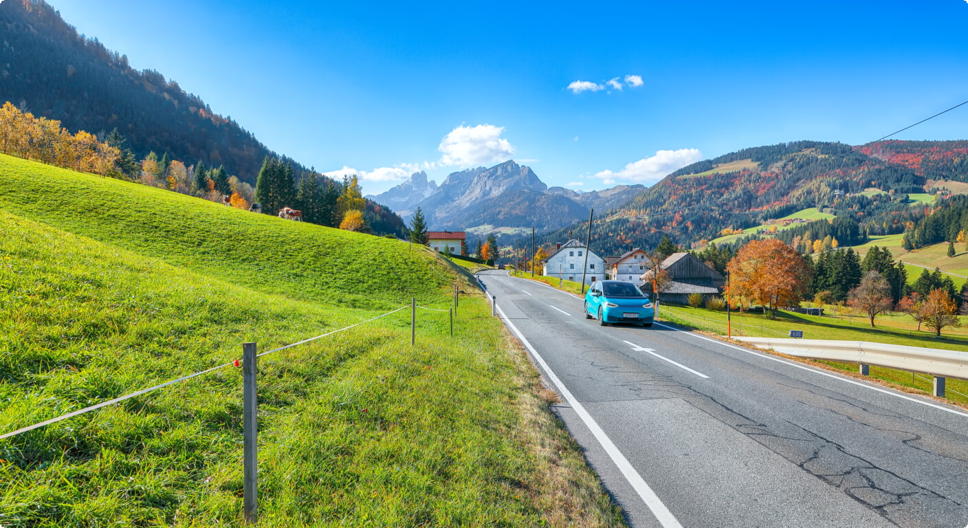 Strada di montagna in Germania