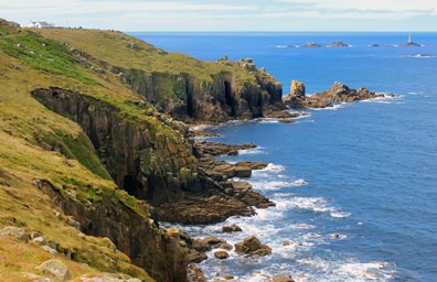 Stretch of coast in Cornwall, Great Britain