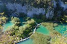 Panorama dei laghi inferiori di Plitvice
