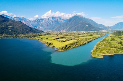 L'Adda al suo ingresso nel Lago di Como