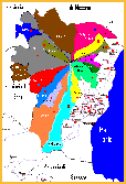 Mappa amministrativa dei comuni dell'Etna