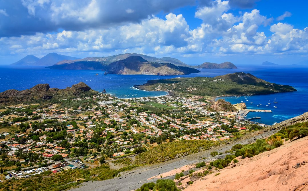 Panorama delle Isole Eolie in Sicilia