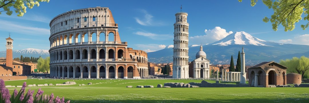 Collage monumenti italiani