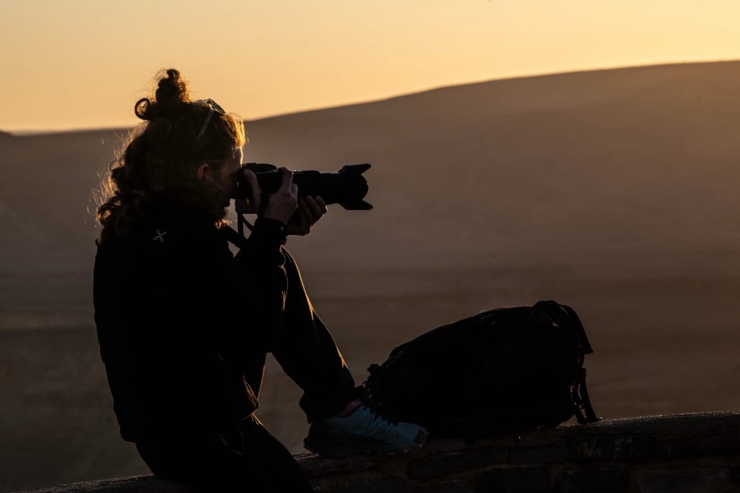 Scatto fotografico durante un viaggio in Namibia