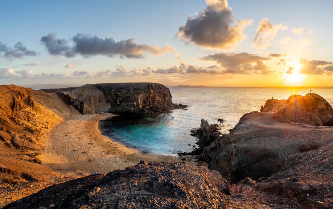 Paesaggio sull'isola di Lanzarote nelle Canarie