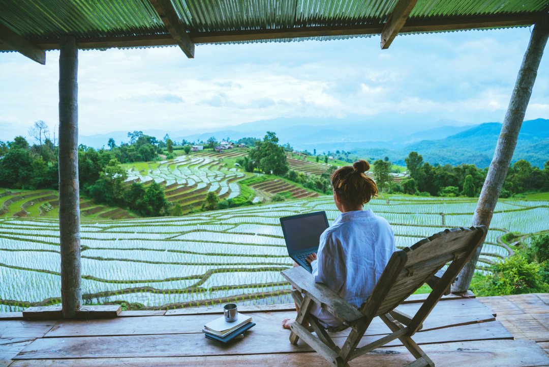 Ufficio con vista in Thailandia